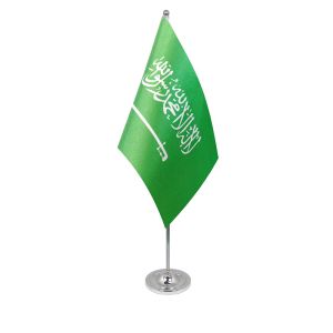 Saudi Arabia table flag satin