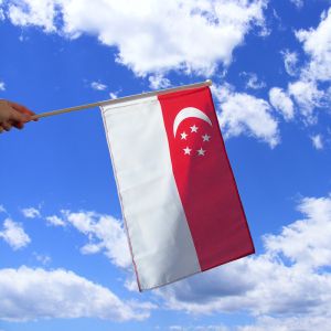 Singapore Hand Waving Flag