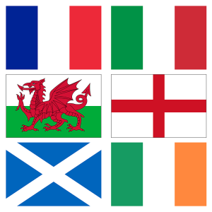 Six Nations Rugby Flags
