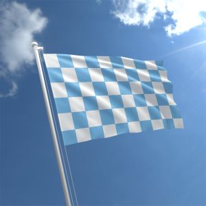 Sky Blue & White Checkered Flag