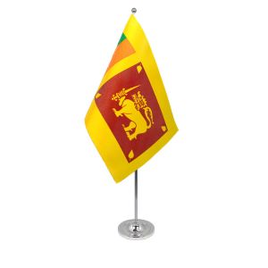 Sri Lanka table flag satin