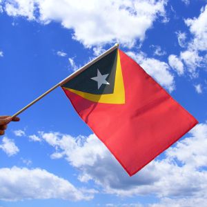 East Timor Hand Waving Flag