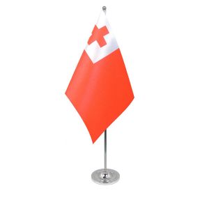 Tonga table flag satin