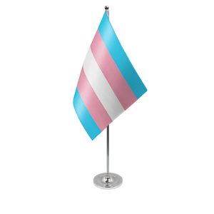 Transgender table flag satin