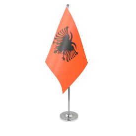 Albania table flag satin