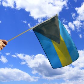 Bahamas Hand Waving Flag