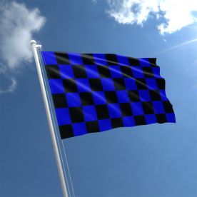 Black & Blue Checkered Flag