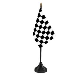 Black & White Chequered Table Flag