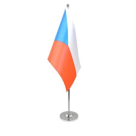 Czech Republic table flag satin