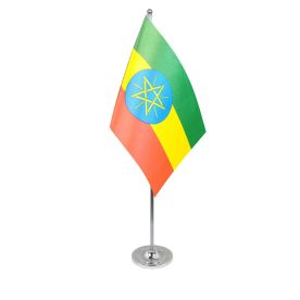 Ethiopia table flag satin