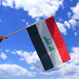 Iraq Hand Waving Flag