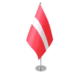 Latvia table flag satin