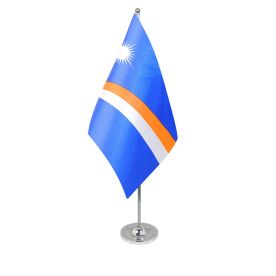 Marshall Islands table flag satin