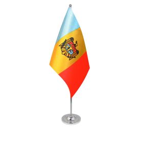 Moldova table flag satin