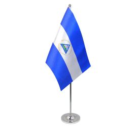 Nicaragua table flag satin