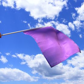 Purple Hand Waving Flag