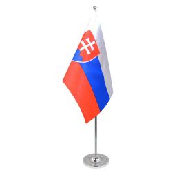 Slovakia table flag satin