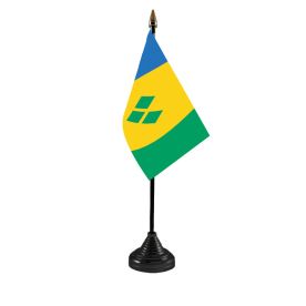 St Vincent & The Grenadines Table Flag
