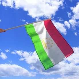 Tajikistan Hand Waving Flag