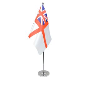 White Ensign table flag satin