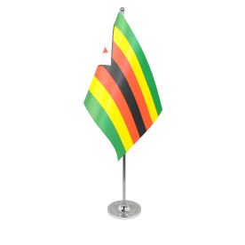 Zimbabwe table flag satin